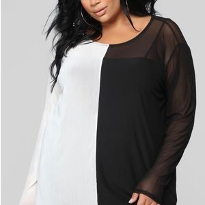 Fashion Nova Color Block Top 3X